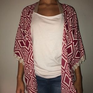 Red and White Kimono
